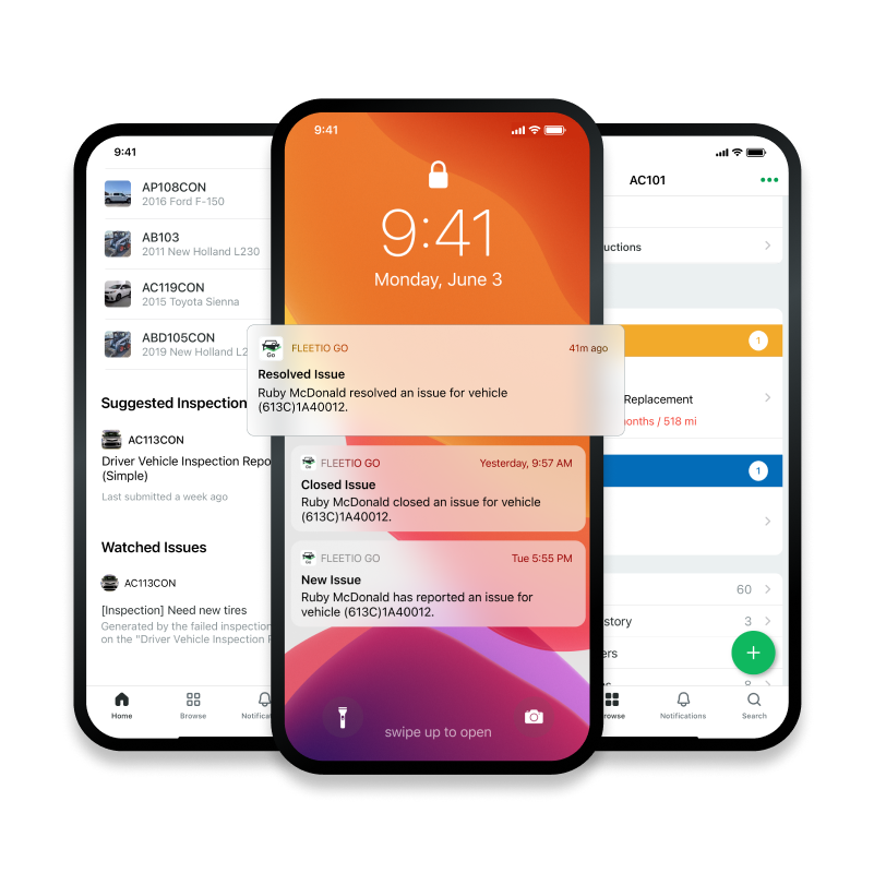 Fleetio's mobile inspection app